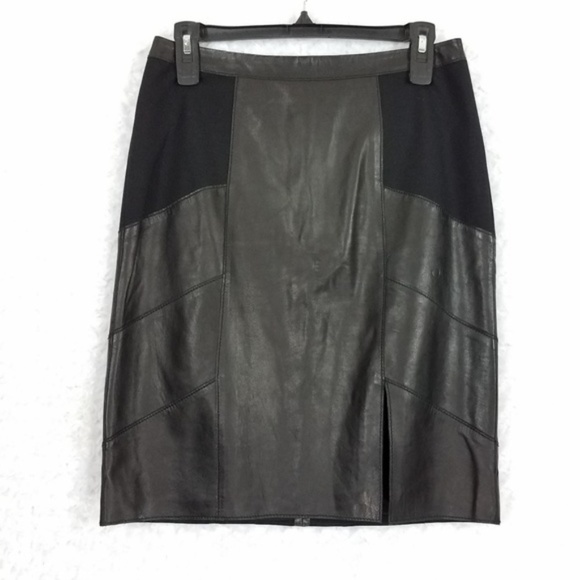 Halogen Black 100%Leather Front Side Slit S
